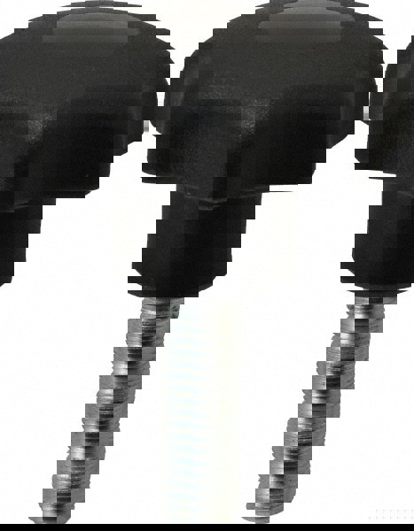 Lobed Knob: 50 mm Head Dia, 7 Points, Thermoplastic Elastomer